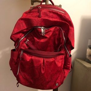 Lululemon Red Snake Office Travel Commute Backpack